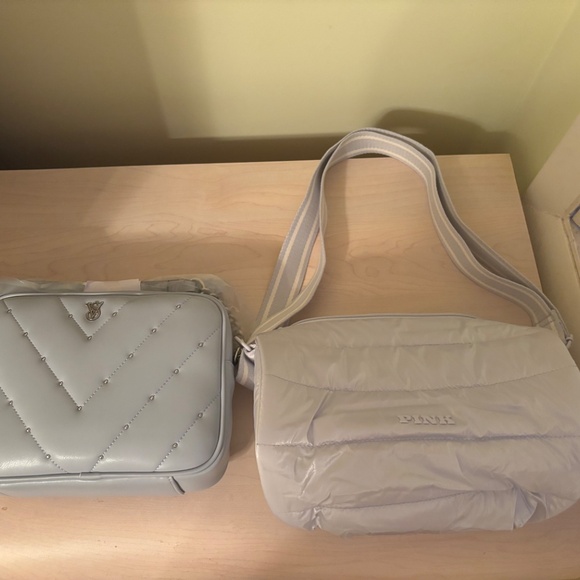 New Victoria’s Secret Artic Blue Crossbody Bag & New Pink Light Blue Bag Set - Picture 3 of 8